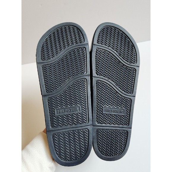 Tommy Hilfiger Tmerlay-C Slide Sandals Mens 10 Blue Red White Logo NEW